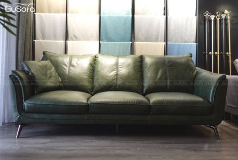 Ghế Sofa băng 3 chỗ GLORIA 2,2m Da bò Brazil 80%