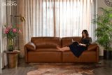 Ghế Sofa băng Gurelax 4 chỗ 2,5m Da bò Brazil 80%