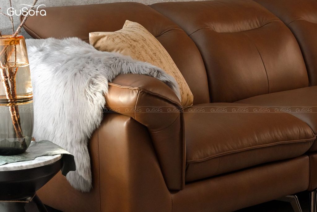 Ghế Sofa băng 4 chỗ Keva 2,5m Da bò Brazil 80%