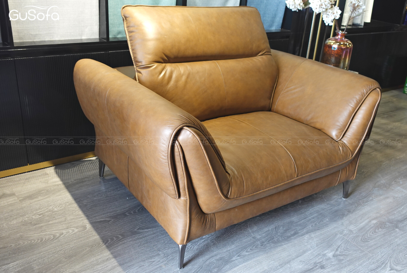  Ghế Sofa băng 4 chỗ GuTrend 2,8m Da bò Brazil 80% 