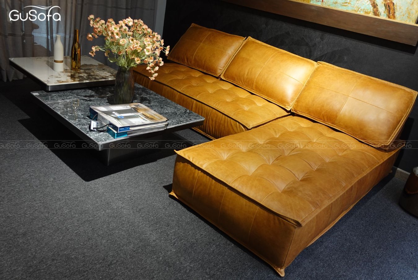  Sofa Module L 1,0mx1,8m Da bò Brazil 100% 