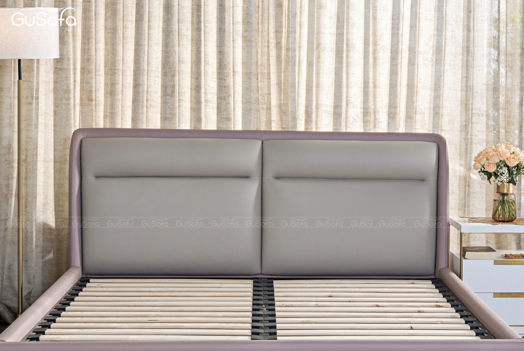 Giường BED19 1,8m x 2,0m bọc da tổng hợp Microfiber