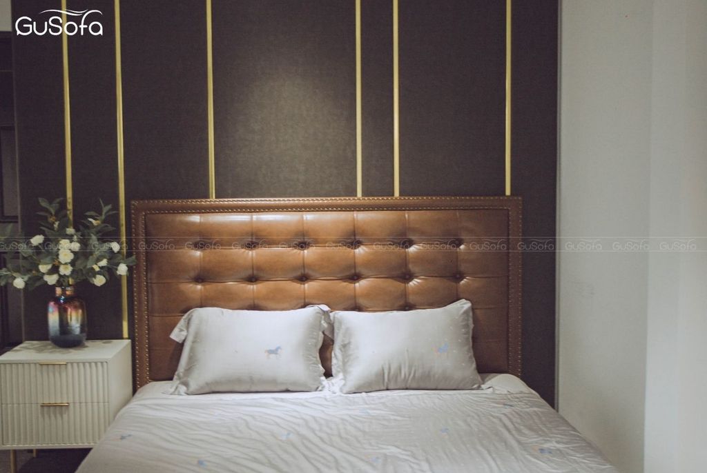 Giường BED04 1,8m x 2,0m bọc da tổng hợp Microfiber