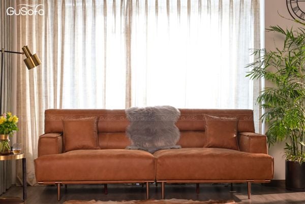  Sofa băng Zen 4 chỗ 2,5m Da bò Italy 80% 