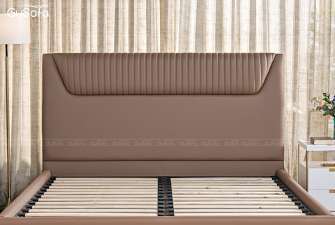 Giường BED02 1,8m x 2,0m Bọc Microfiber cream