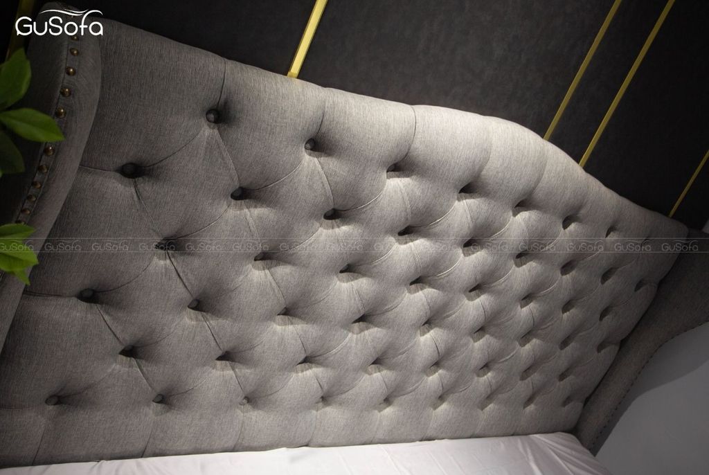 Giường BED07 1,8m x 2,0m bọc vải nỉ