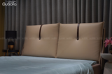 Giường BED15 1,8m x 2,0m bọc da tổng hợp Microfiber cream
