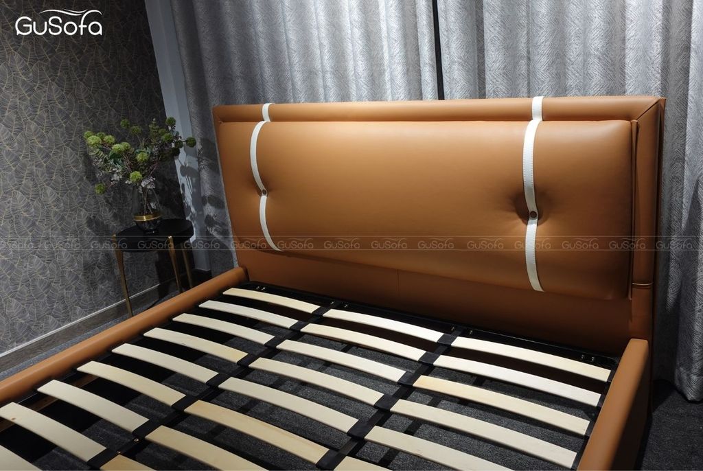 Giường BED08 1,8m x 2,0m  bọc da tổng hợp Microfiber