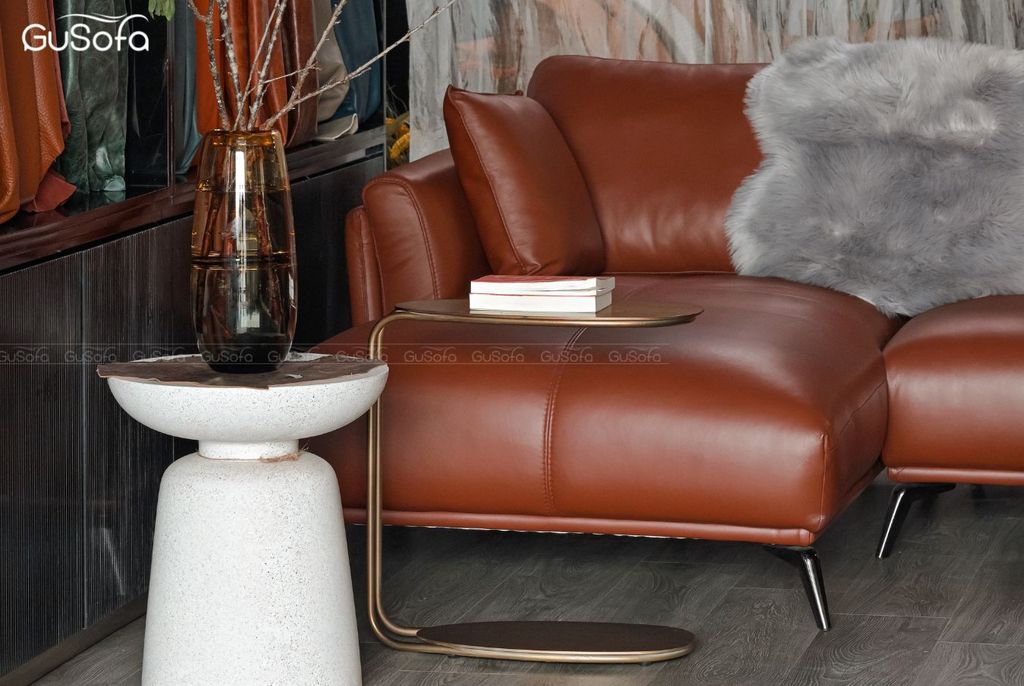 Ghế Sofa góc trái Jena 2,8mx1,8m Da bò Brazil 80%