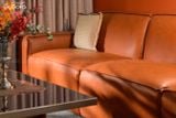 Ghế sofa băng GuBasic size lớn 3,5m form cao Da bò Brazil 80% GUG22