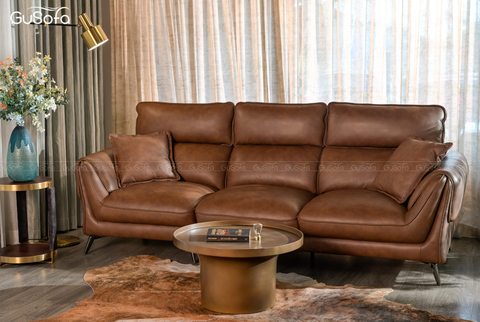 Ghế Sofa băng 4 chỗ GuTrend 2,5m Da bò Brazil 80%