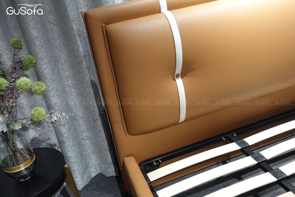 Giường BED08 1,8m x 2,0m  bọc da tổng hợp Microfiber