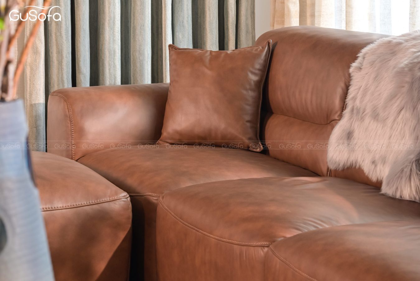  Ghế Sofa băng Feel size lớn 3.55m Da bò Brazil 80% 