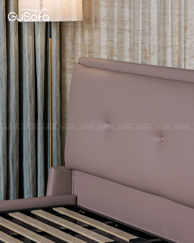Giường BED09 1,8m x 2,0m bọc da tổng hợp Microfiber
