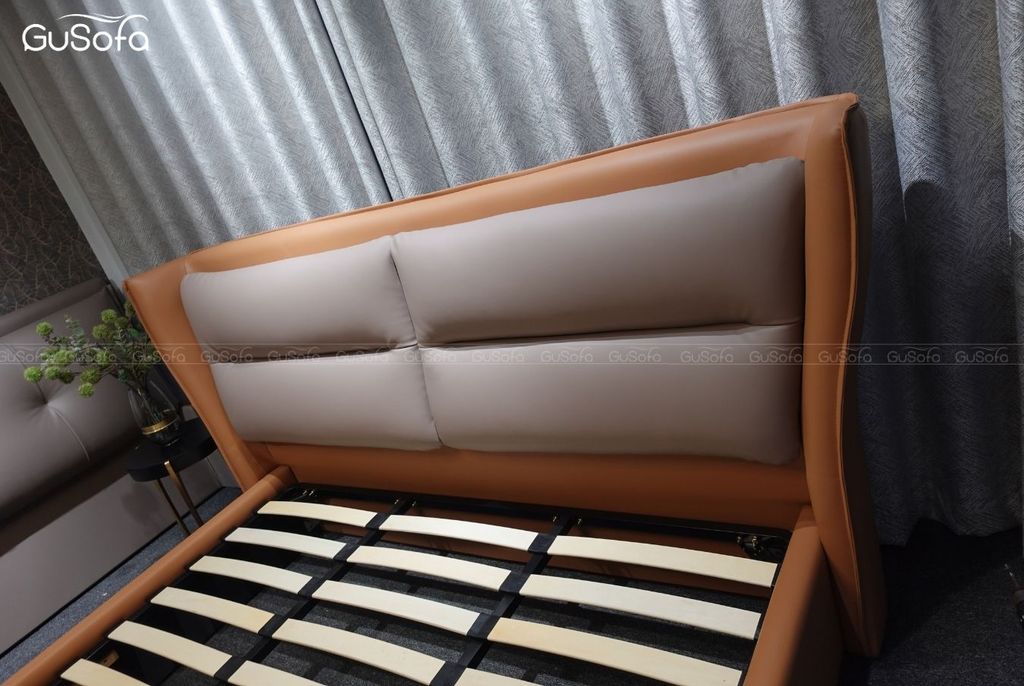 Giường BED10 1,8m x 2,0m bọc da tổng hợp Microfiber