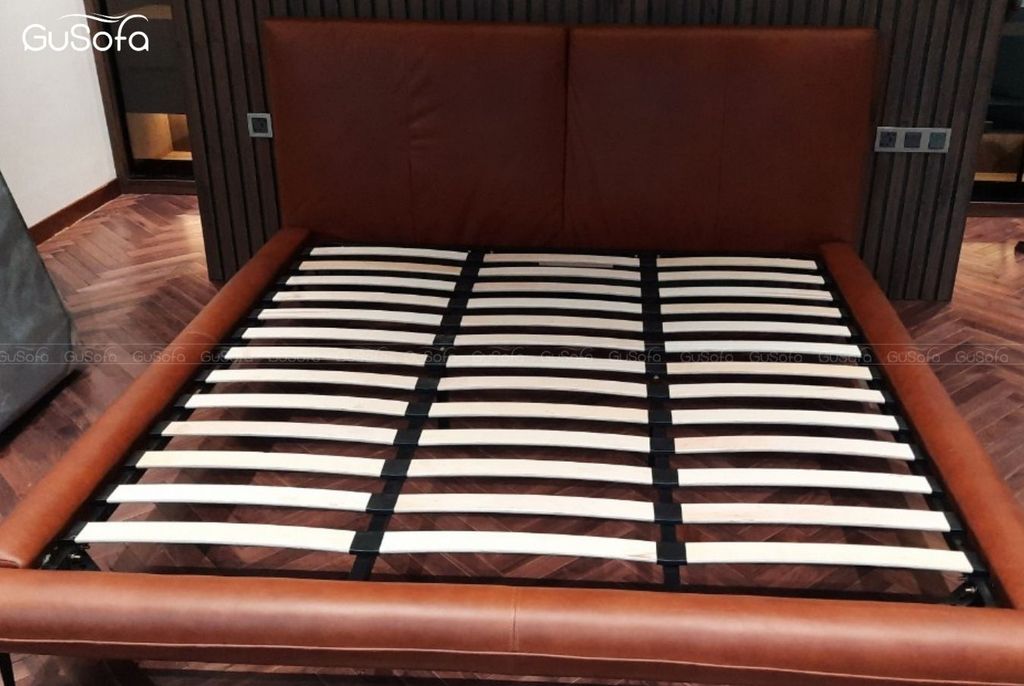 Giường BED12 1,8m x 2,0m bọc da tổng hợp Microfiber