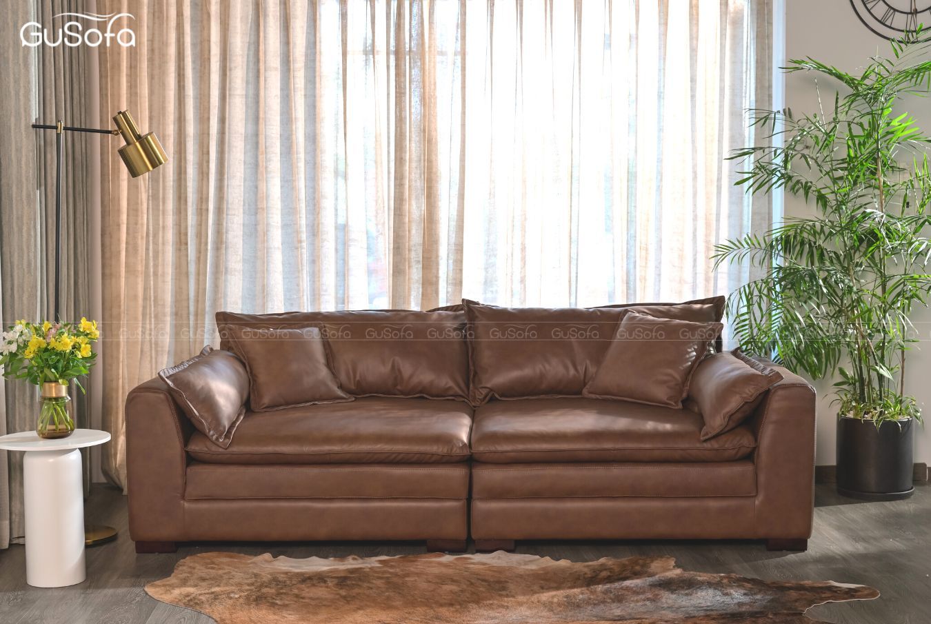  Ghế Sofa băng Together size lớn 2,5m Da bò Brazil 80% 