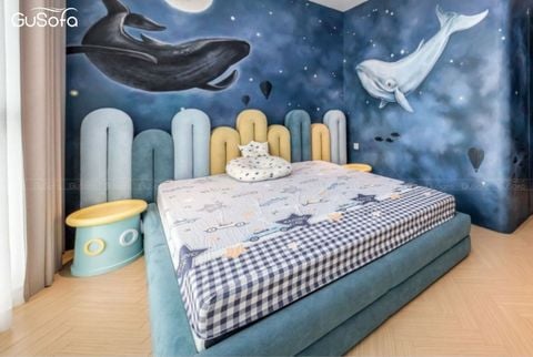 Giường BED18 1,8m x 2,0m bọc vải nỉ nhập khẩu Bỉ