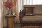 Sofa băng Lyna 2,2m Da bò Brazil mix Microfiber