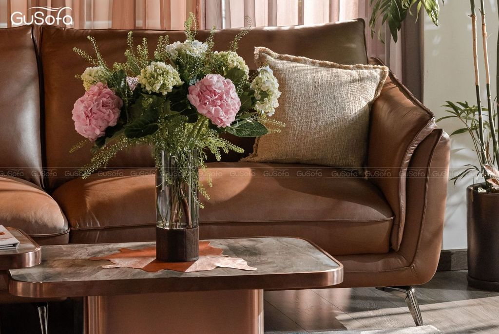 Ghế Sofa băng 4 chỗ GLORIA 2,4m Da bò Brazil 80%