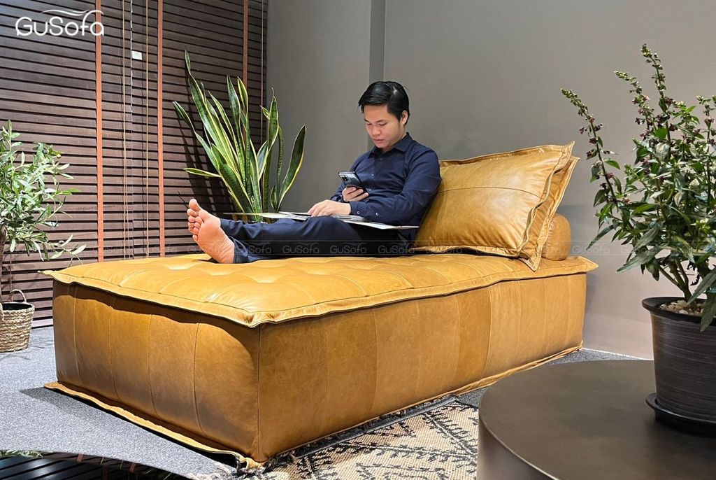 Set module Sofa Chất liệu 100% da bò mộc