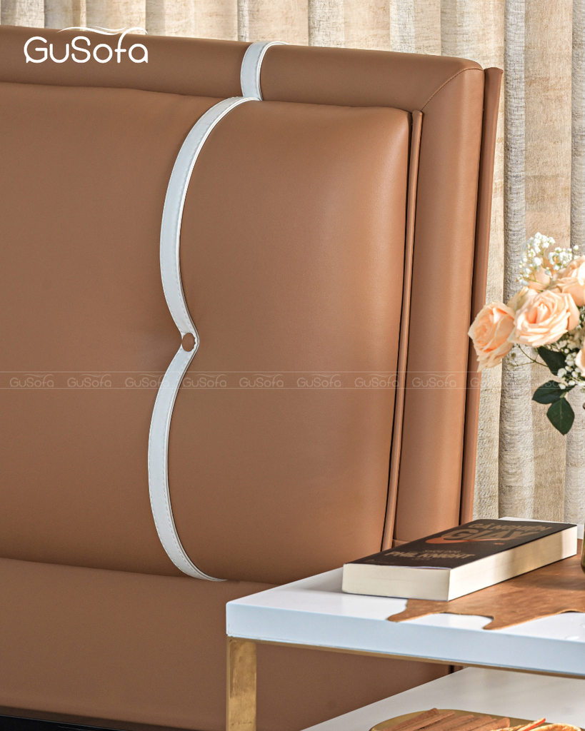 Giường BED08 1,8m x 2,0m  bọc da tổng hợp Microfiber