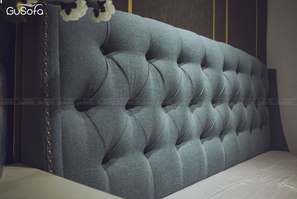 Giường BED03 1,8m x 2,0m bọc vải nỉ Indo