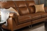 Ghế Sofa băng 4 chỗ Keva 2,5m Da bò Brazil 80%