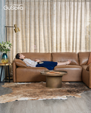Ghế Sofa góc Gurelax size lớn 2,95x1,9 (m) Da bò Brazil 80%