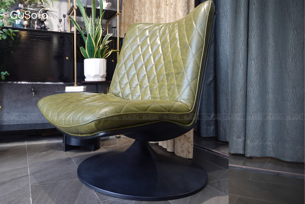 Ghế Armchair AC07 Da bò Italy Pista Foresta