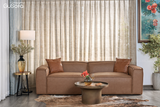 Ghế Sofa băng GuBasic chân bệt 2,5m 4 chỗ Da bò Brzil 80%