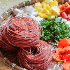 Hủ Tiếu Gạo Lứt Đỏ 500g (100% làm thủ công và tự nhiên)