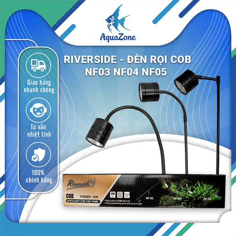 Đèn rọi hồ cá Riverside - NF03 NF04 NF05 3 màu (trắng/vàng/trung tính) phù hợp với hồ cá thủy sinh, hồ bán cạn, terranium