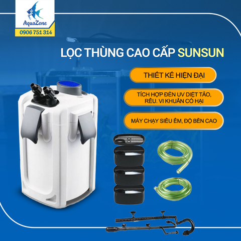 Lọc Thùng Sunsun HW-702A/B, 703A/B, 704A/B Cao Cấp Cho Hồ Cá