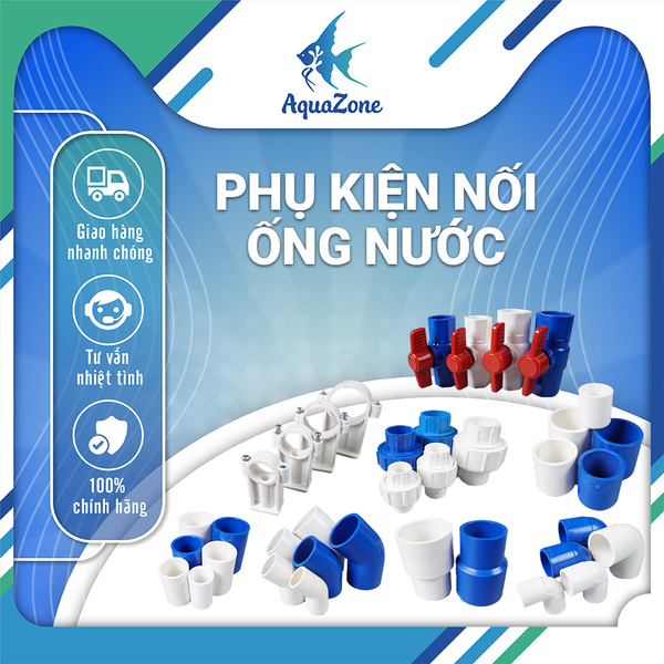 Bộ phụ kiện nối ống nước tiện lợi (cút nối, cút chếch, cút vuông, khóa vòi nước, thu, giắc co, bịt đầu ống, kẹp ống)