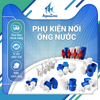 Bộ phụ kiện nối ống nước tiện lợi (cút nối, cút chếch, cút vuông, khóa vòi nước, thu, giắc co, bịt đầu ống, kẹp ống)