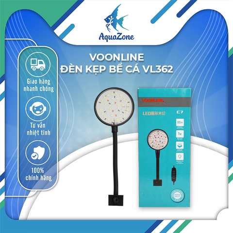 Đèn LED kẹp tròn VOONLINE chip đèn WRG 3 chế độ màu mặc định (trắng, màu, toàn phổ)