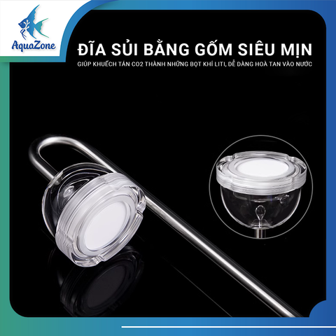 Cốc sủi CO2 WEEK AQUA siêu mịn xi lanh bằng thép không gỉ