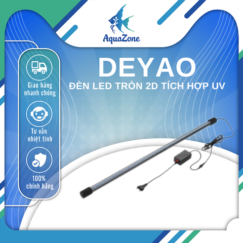 Đèn led tròn bể cá Deyao 2D, đèn led RGB tích hợp UV