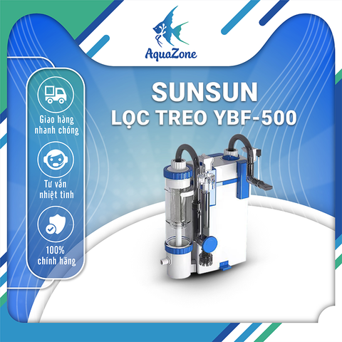 Lọc treo Sunsun YBF-500 - Tích hợp hệ thống hút phân riêng và lọc váng, có sẵn vật liệu lọc