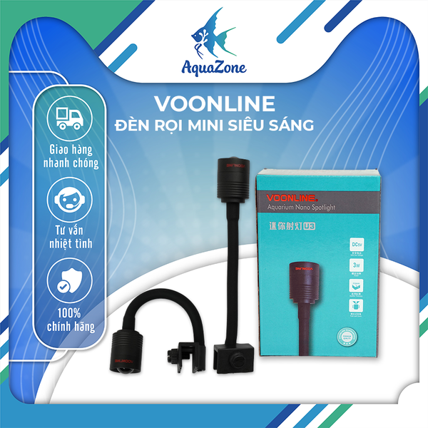 Đèn rọi Mini VOONLINE điều chỉnh tiêu cự sẵn công tắc điều khiển với 9 cấp độ