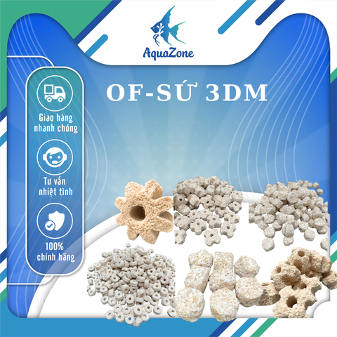 Sứ lọc nước cao cấp 3DM Pro-Filter dành cho hồ cá koi, bakki, cá rồng, cá nhiệt đới, sứ lọc có độ thấm hút nước cao