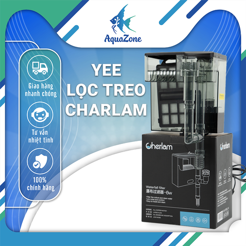 Lọc treo bể cá Cherlam 3.5w 6w 8w 350/ 550/ 800 | Lọc treo có thể tùy chỉnh lưu lượng và vật liệu lọc bể cá thủy sinh