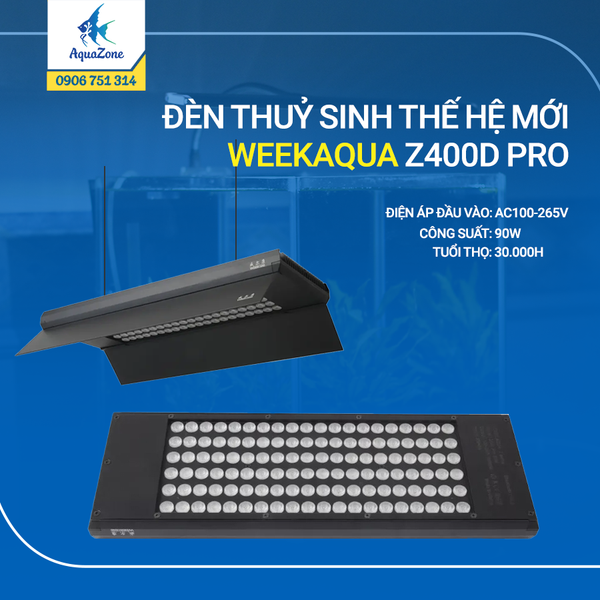 ĐÈN THUỶ SINH THẾ HỆ MỚI WEEK AQUA Z400D PRO  (Phiên bản giá treo - Tích hợp kèm chóa - Dùng App)