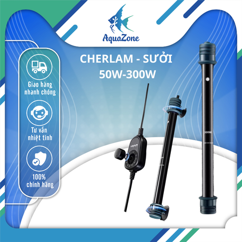Thanh sưởi bể cá Cherlam 50w đến 300w, thanh sưởi ấm bể cá hiện đại, tùy chỉnh nhiệt độ