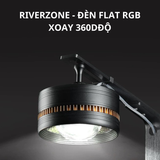 Đèn lon Flat xoay 360 độ độc đáo Riverzone ánh sáng RGB hoặc Trắng có sẵn giá treo cho bể cá thủy sinh, bể suối