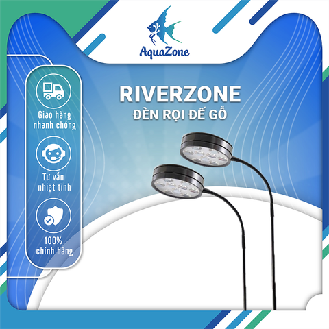 Đèn rọi đế gỗ Riverzone ánh sáng trắng dùng cho bể thuỷ sinh, tiểu cảnh