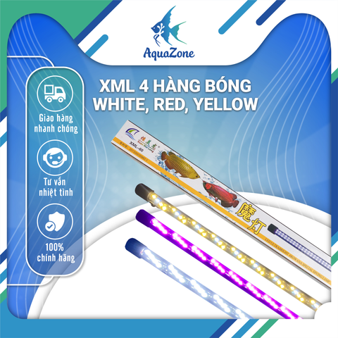 ĐÈN LED TRÒN XML 4 HÀNG BÓNG (N) TĂNG MÀU ĐỎ/ VÀNG/ TRẮNG CHO CÁ RỒNG | ĐÈN LED ĐẶT CHÌM DÀNH CHO BỂ CÁ