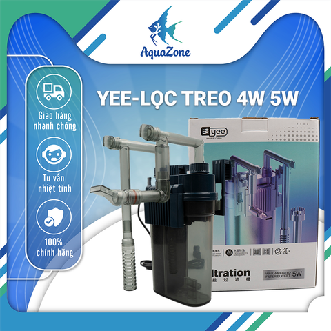 Lọc treo bể cá Yee 4w 5w có sẵn bông lọc phù hợp cho bể 50cm