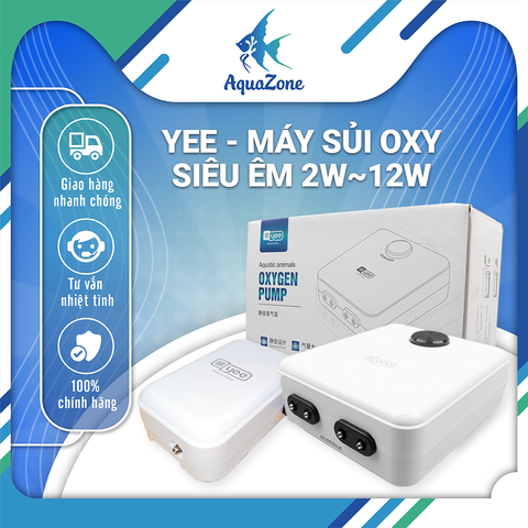 Máy sủi oxy bể cá Yee 1 vòi, 2 vòi, 4 vòi, công suất lớn, lưu lượng cao, hoạt động êm ái